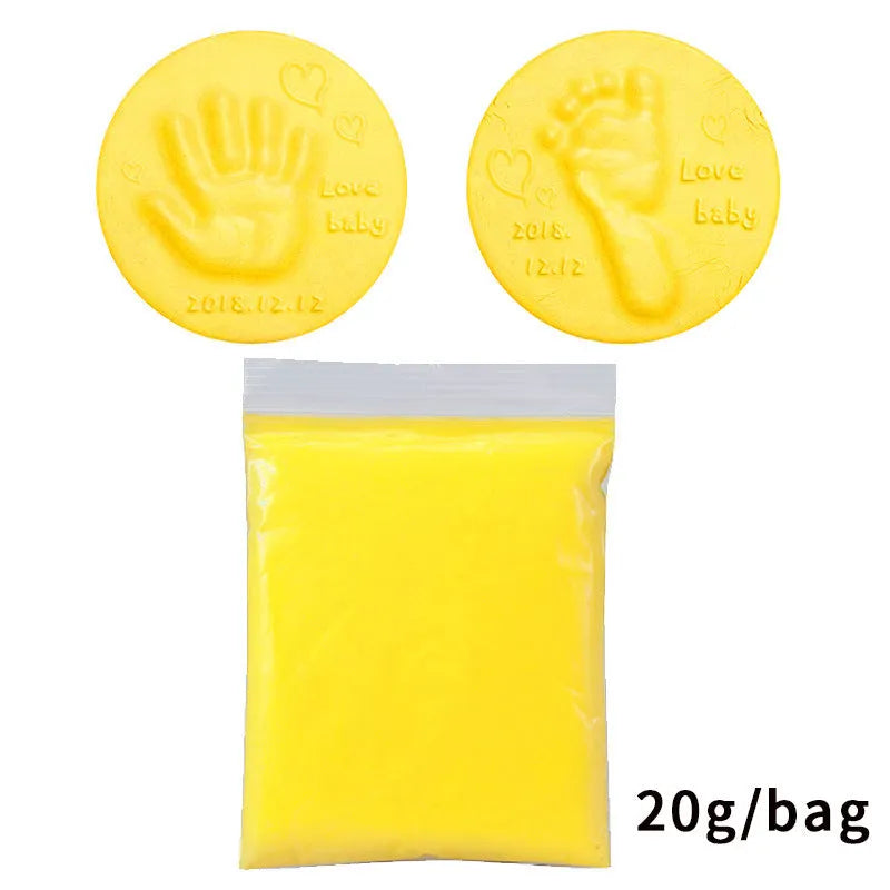 Soft non-toxic clay paste for baby handprint or footprint in 10 colours