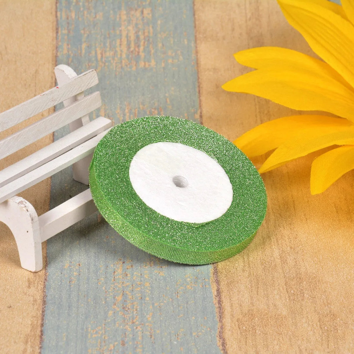 Green onion pattern polyester decorative ribbon in gold silk silver colour for clothing and gift box decoration