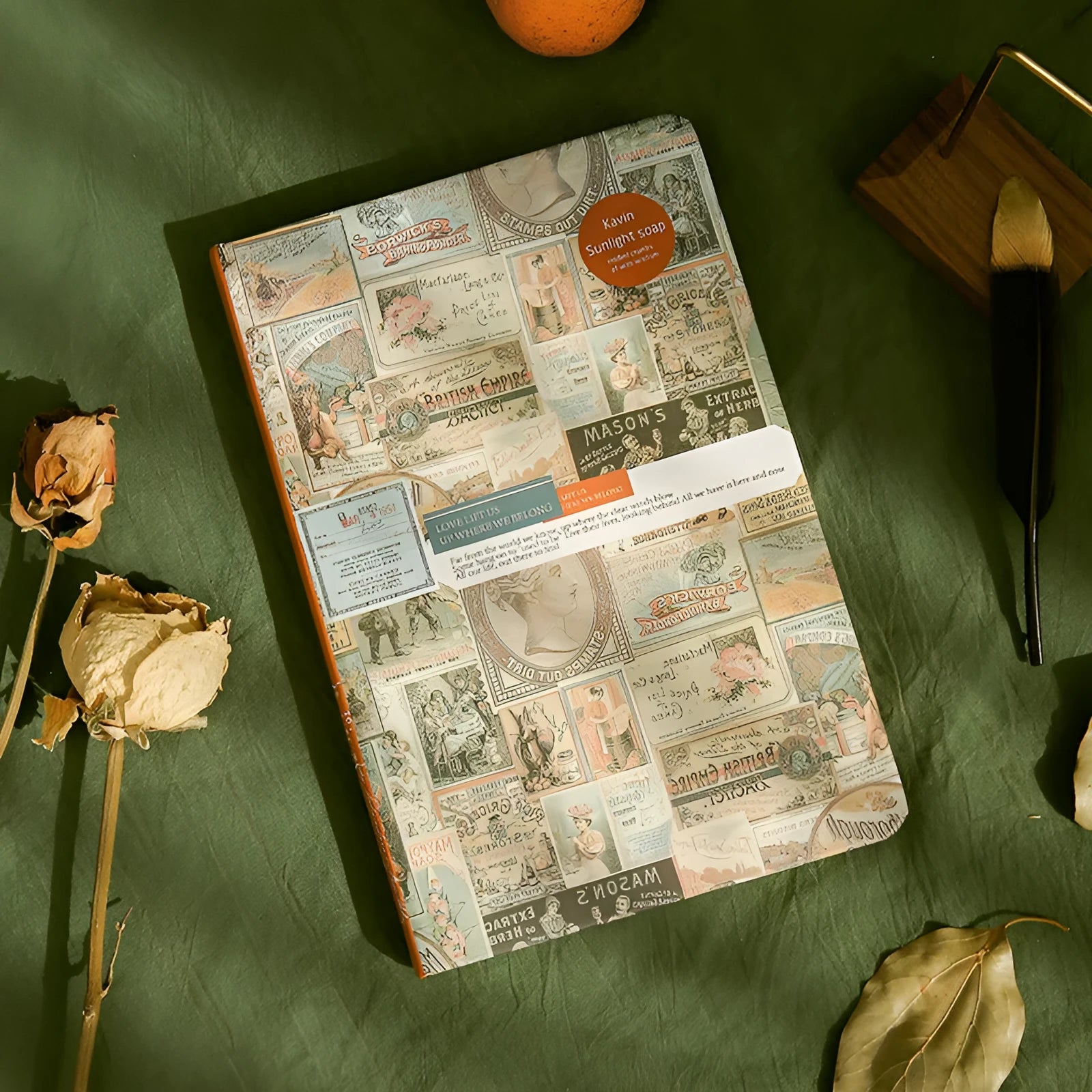 Creative kraft paper illustration mood notebook A5 21x14cm Carving Time European retro design with 96 sheets