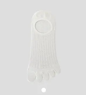 Modal cotton five-finger ultra-thin breathable boat socks in solid colours