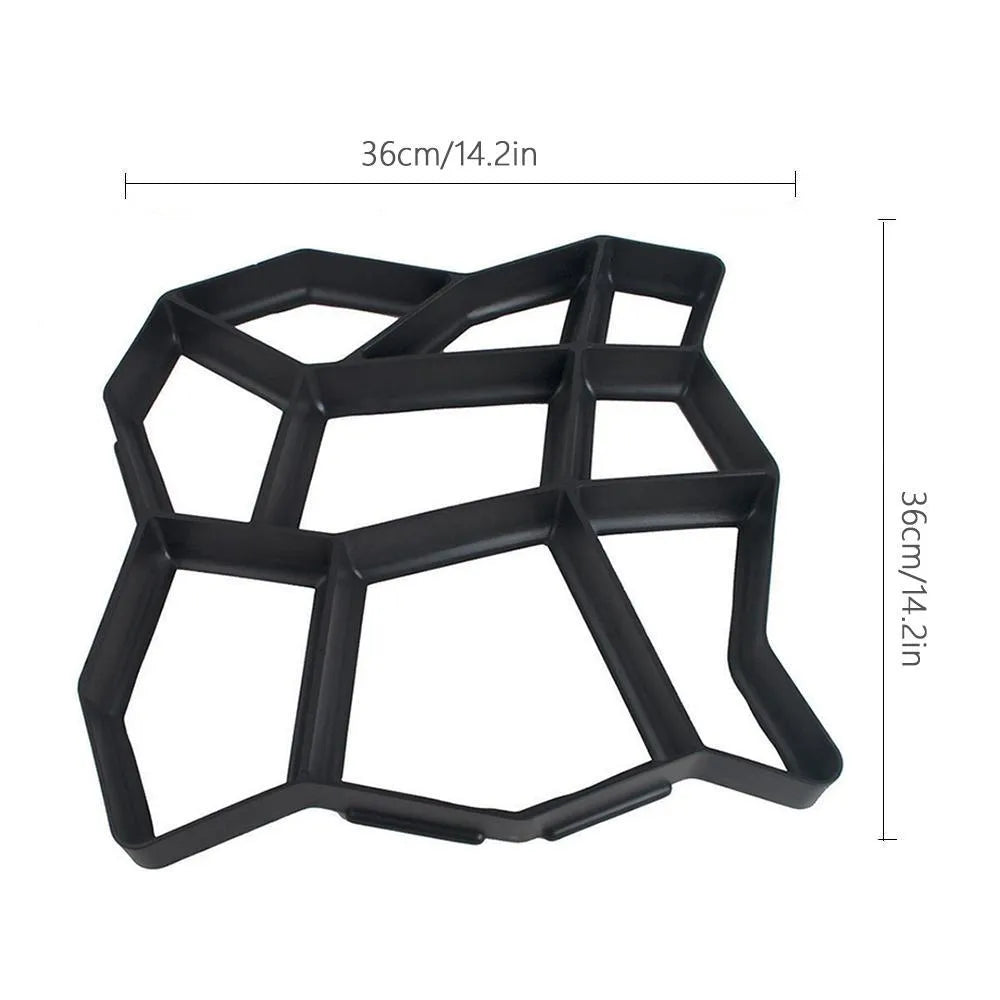Goose floor concrete mold 42 x 43cm black plastic for DIY garden path stone brick mould