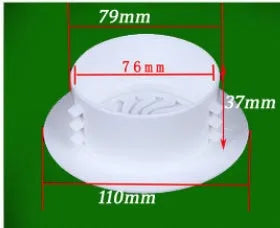 Plastic air-conditioning hole cover in white for sealing wall ports, size options for 37-165mm diameters