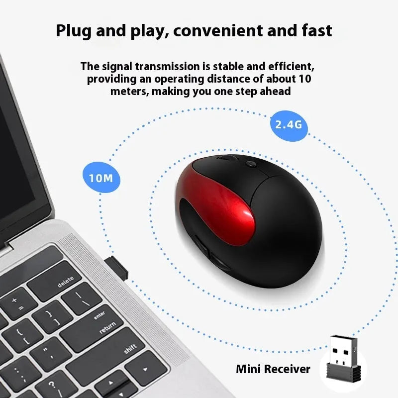 Three Generations vertical ergonomic mouse in black colour with USB connectivity