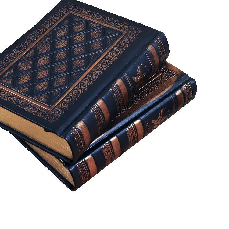 A5 embossed faux leather notepad with a super thick 3D cover in bronze colour.