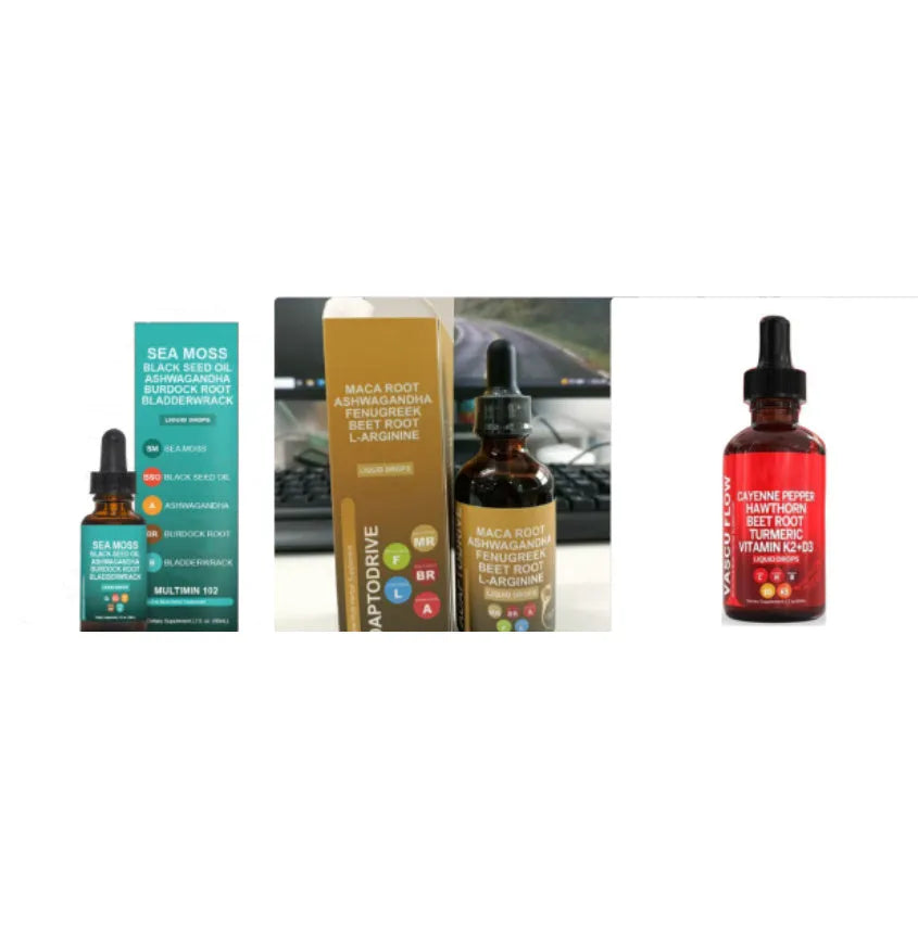 60ml bottle of vitamin D3 with K2 and hawthorn fruit liquid supplement drops with dropper