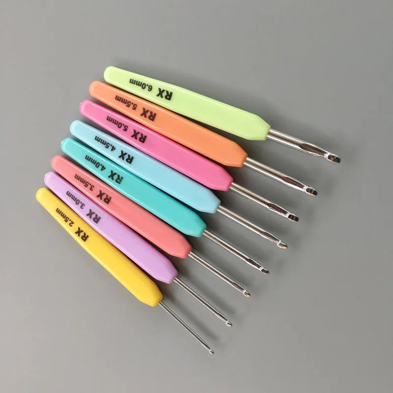 16-piece crochet hook set with soft and hard handles including storage bag