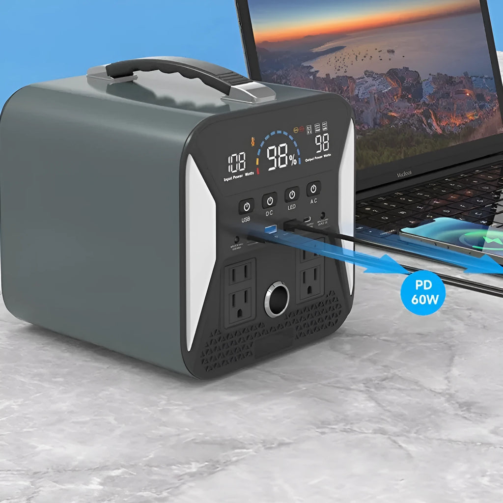 500W vehicle inverter power supply with cigarette lighter adapter and 130,000mAh capacity