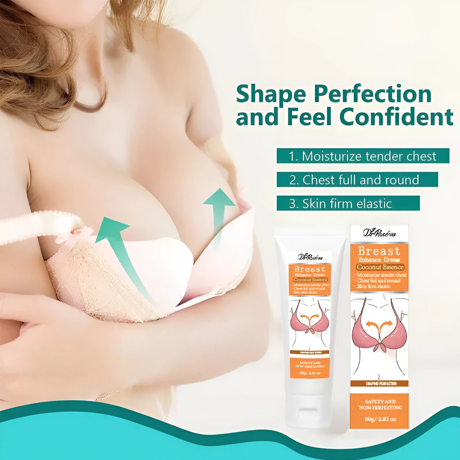 80g breast enlarging cream for lifting firming tightening massage in a plastic jar