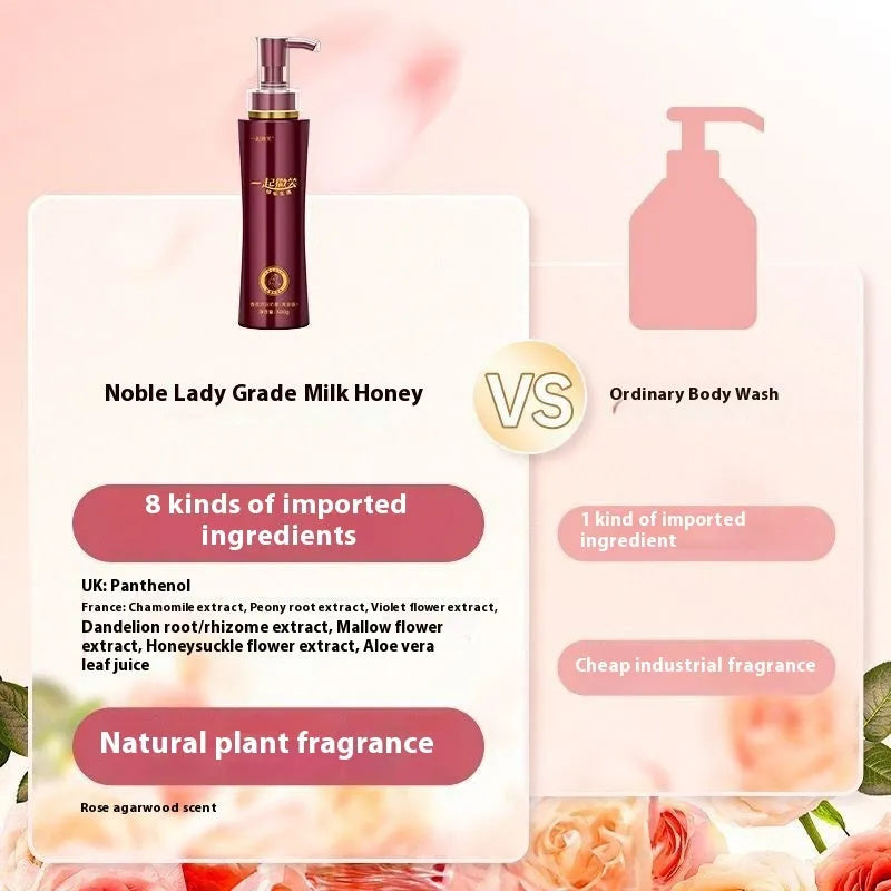 Fragrance Milk Honey Gold Edition shower gel lotion 500g bottle for women moisturising and deep cleaning