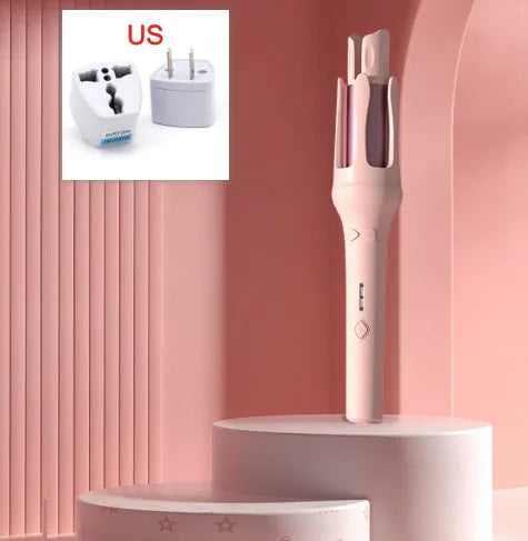 White brand automatic hair curler with 32mm barrel and choice of plug adapters
