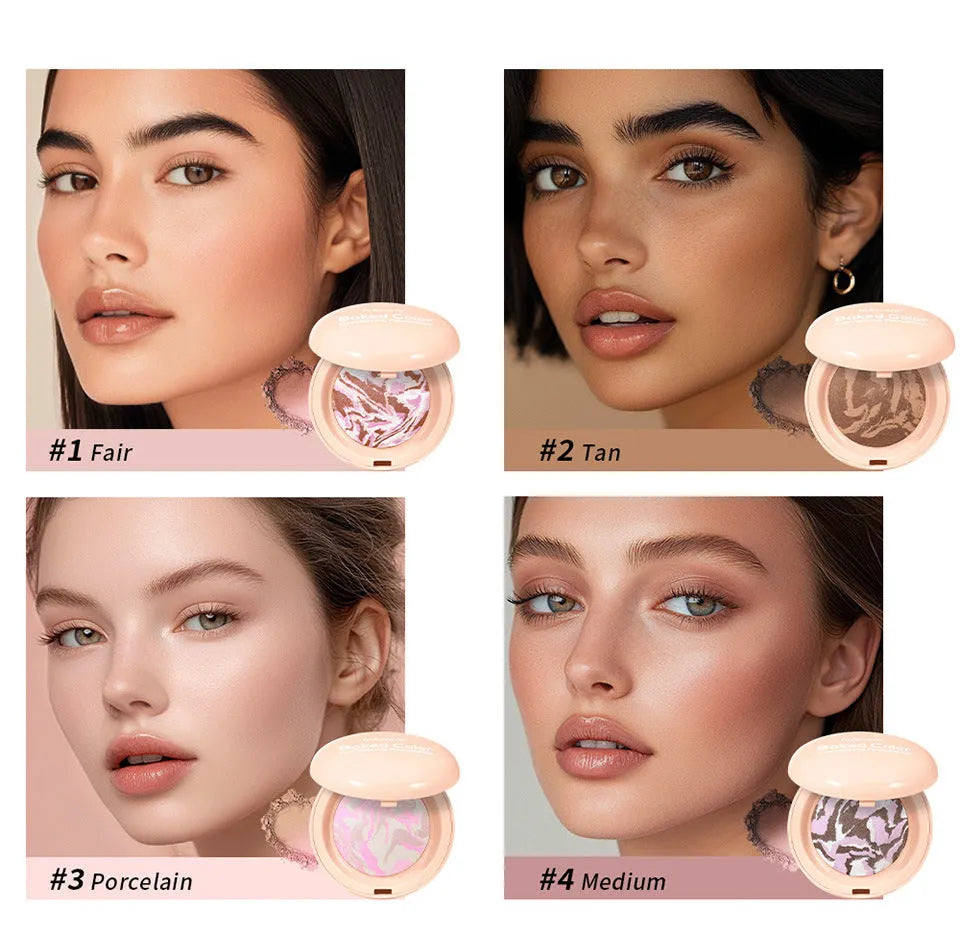 Natural Nose Shadow Blush Highlight Bronzing Powder 10g in compact packaging with colour options