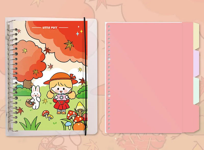 B5 detachable coil notebook with multiple inner pages, Snowman cover design