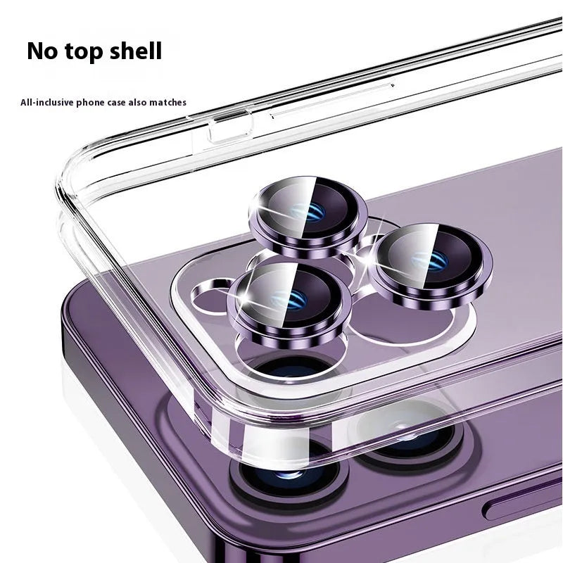 AR grade Corning tempered glass lens protector for iPhone camera, HD and explosion-proof, available in Dark Purple