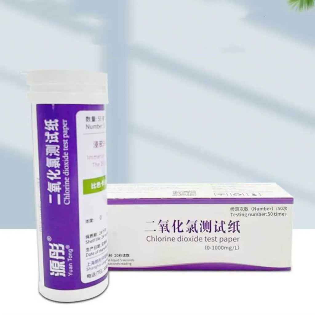 Chlorine dioxide test paper bottle with 50 pieces for waste water detection