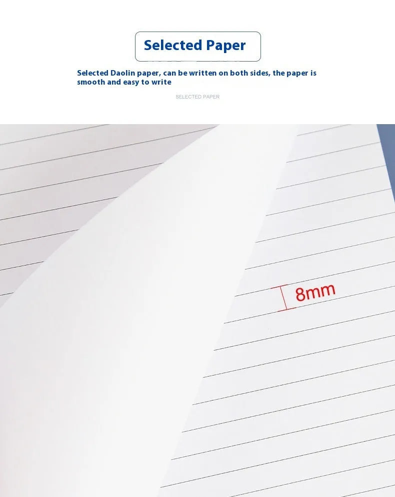 A4 tear-off meeting notebook pad with grid paper and wireless adhesive binding