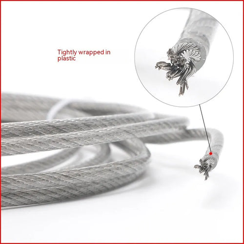 304 stainless steel anti-theft security wire rope showing flexible multi-strand construction