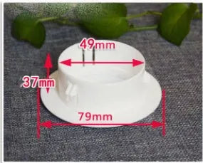Plastic air-conditioning hole cover in white for sealing wall ports, size options for 37-165mm diameters