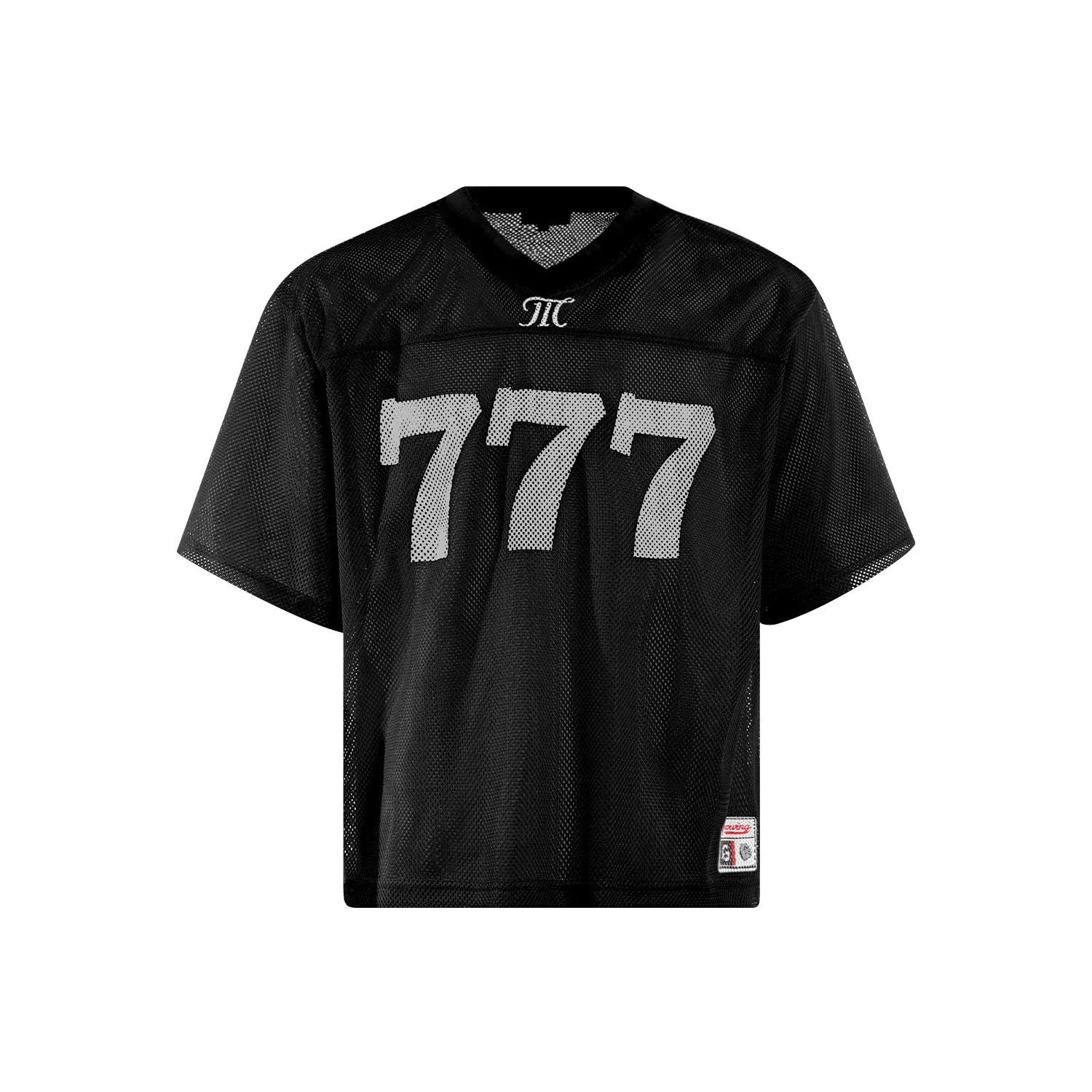Retro street style loose fit summer t-shirt in black, shown on a model.
