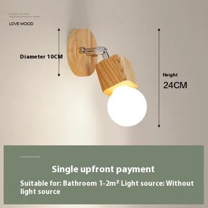 Single-head LED wall lamp with a 24cm size for mirror cabinets