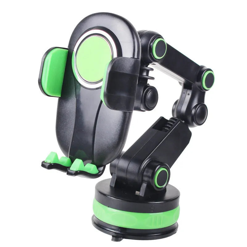 Car mount bracket stretch suction cup phone holder in black for dashboard use