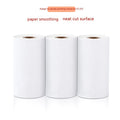 Three rolls of white 57mm by 30mm thermal paper for small printers.