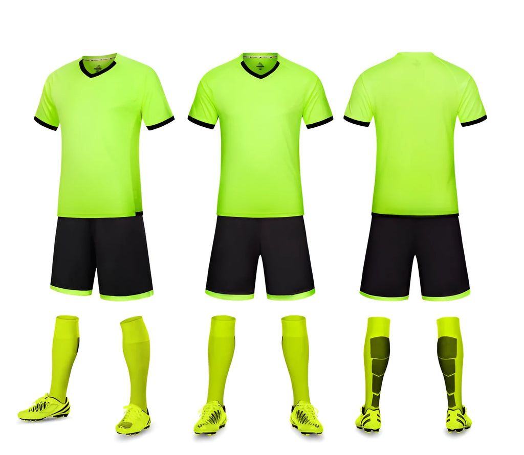 Children football shirt suit in chemical fibre blended fabric, blue colour, front view