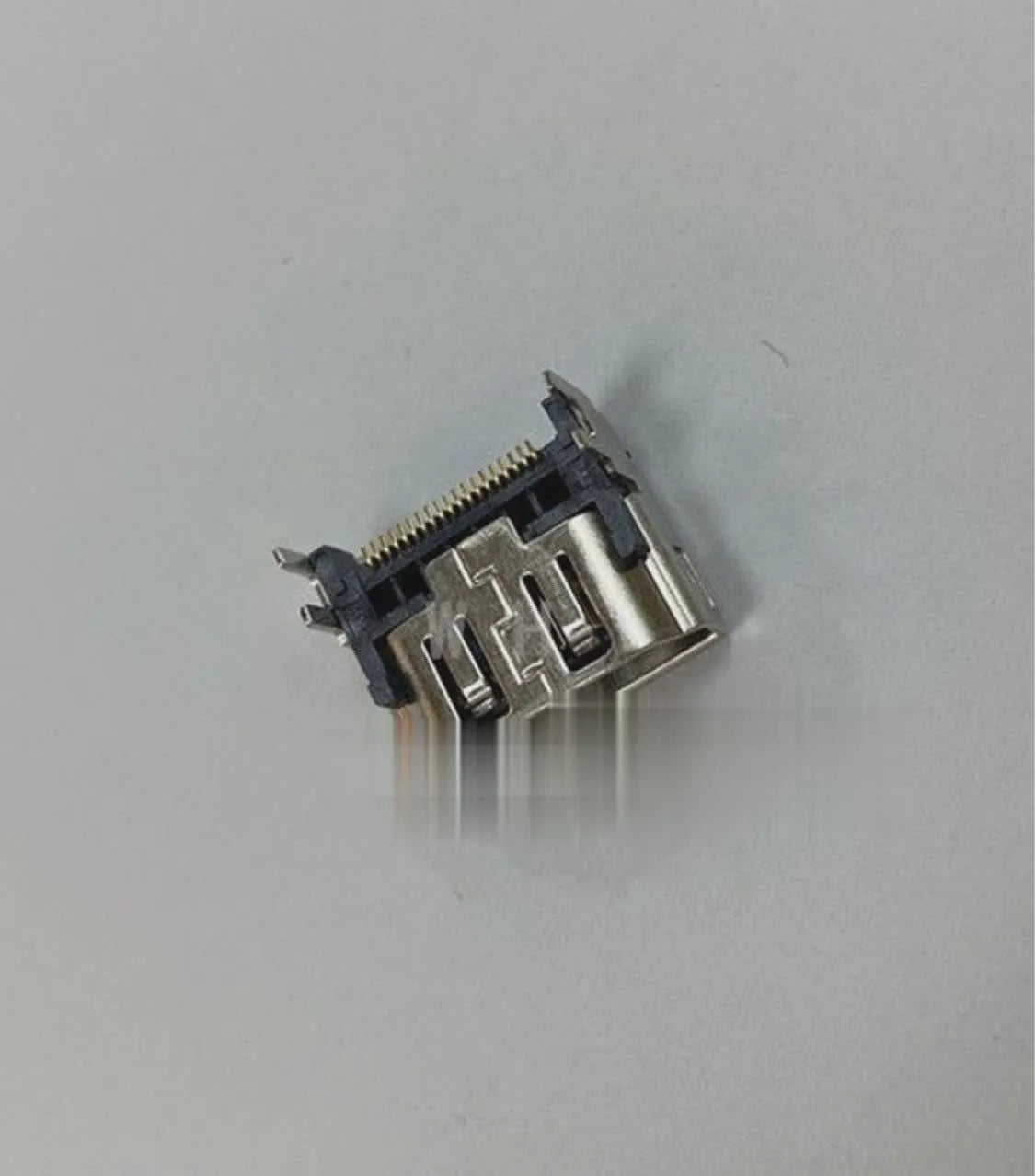Silver HDMI interface host socket connector for gaming console and computer repair