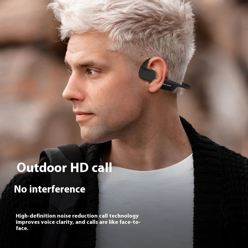 New air conduction Bluetooth headset AS20 in Black, non in-ear sports style with Jerry chip and ABS build
