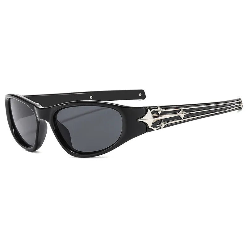 Windproof sports sunglasses with PC lenses available in multiple colour combinations