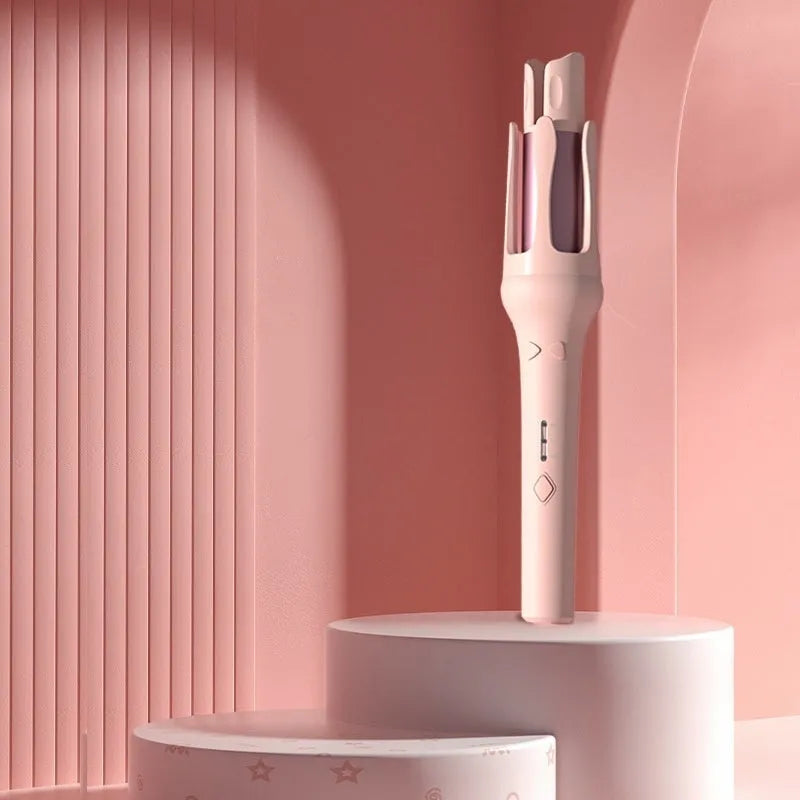 White brand automatic hair curler with 32mm barrel and choice of plug adapters