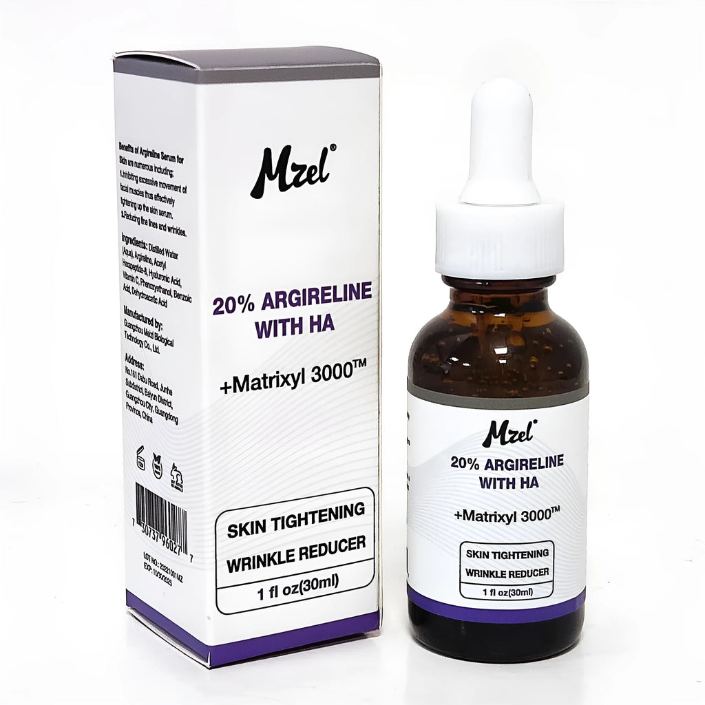 30ml bottle of six-peptide firming and brightening moisturising liquid serum