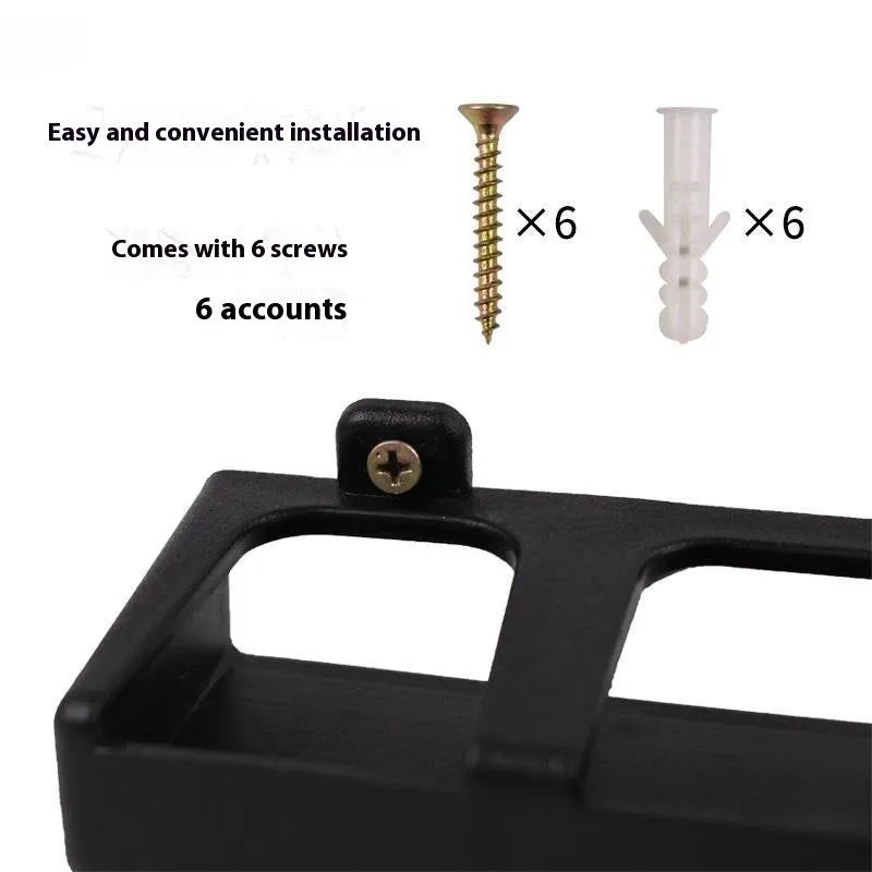 ABS plastic wall mounted fishing rod holder in upright and horizontal styles with black screws