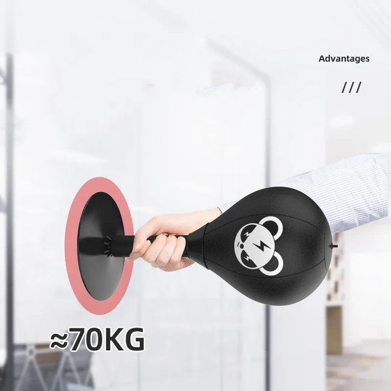 Tabletop boxing speed ball with sandbag base and suction cup mounting system