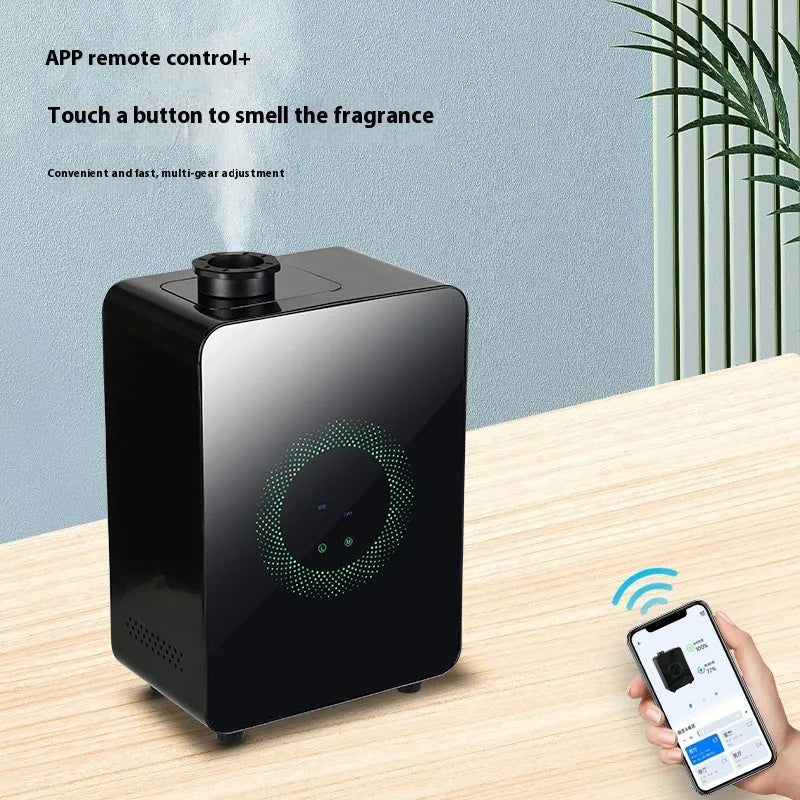 Matte black large intelligent aromatherapy machine with HVAC function and touch panel