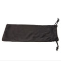 Black flannel sunglasses storage bag measuring 9x17cm for outdoor carrying and pressure protection