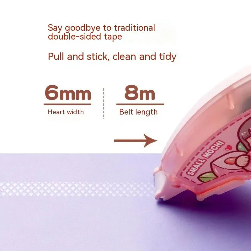 Cute fruit juice coloured dotting glue with high viscosity, traceless double-sided adhesive for crafts