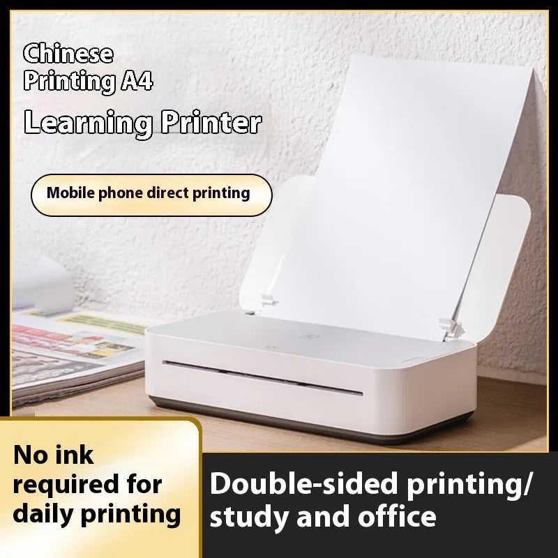 Small plastic thermal ribbon learning printer for remote homework and document printing