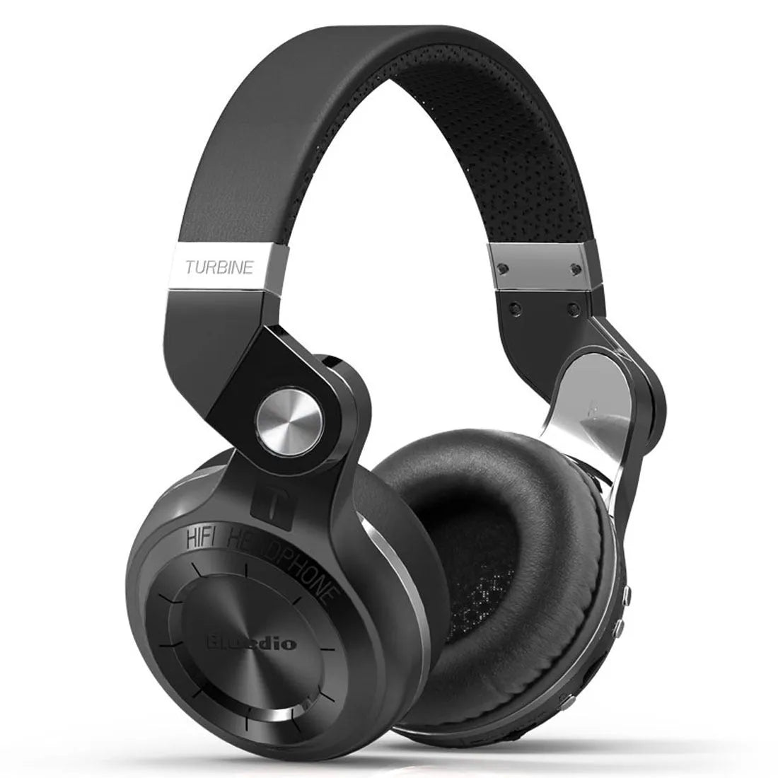 Bluetooth headset with head-mounted design in black, blue, red or white colours with subwoofer line