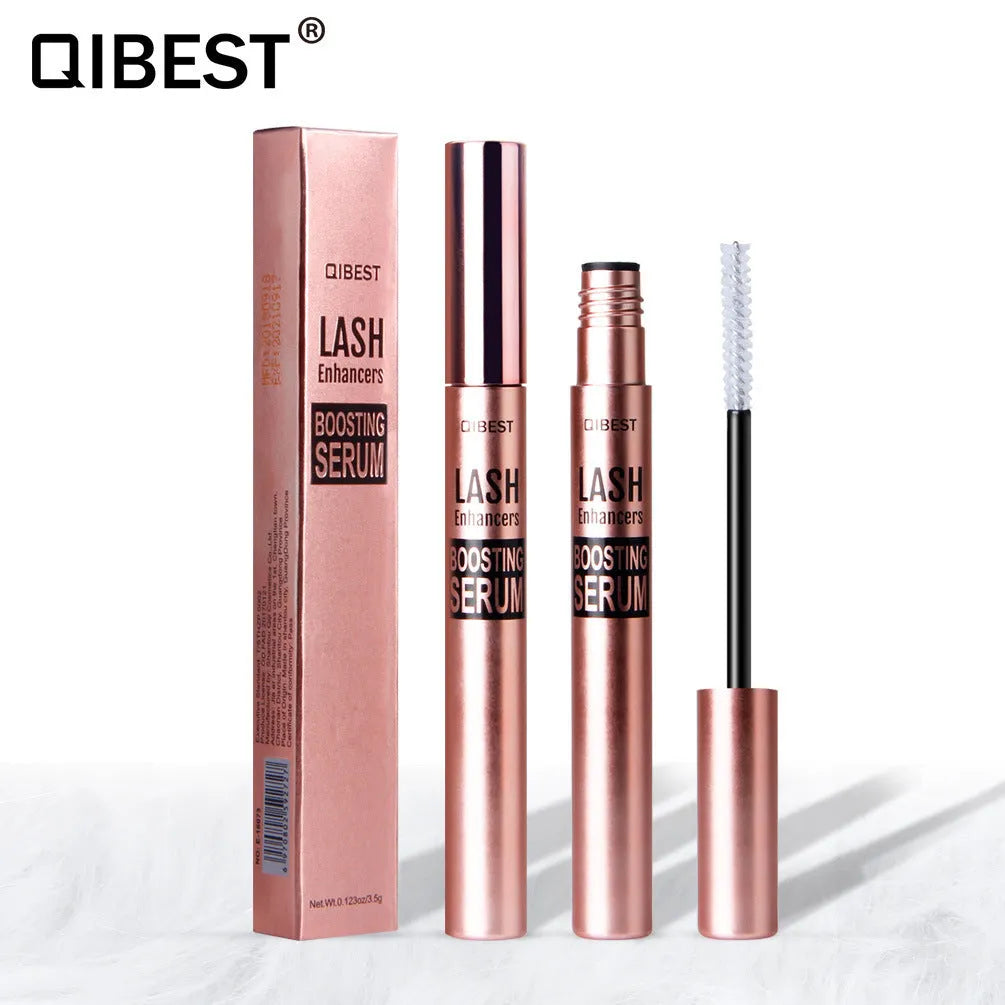 Eyelash nourishing liquid transparent colourless serum in bottle for daily lash and brow conditioning