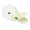 Cat food fresh-keeping clip in beige ABS plastic with integrated scoop, 14.7 x 5.5cm