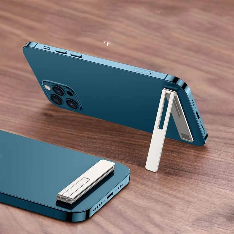 L Shaped Tablet Stand Mobile Phone Holder Foldable Aluminium Alloy Compatible with Apple iPhone iPad Holder Bracket Durable Stable Mini Desktop Support Silver Black