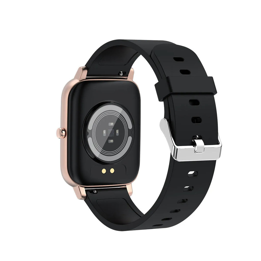 H80 fashion sports smart watch with ECG and blood oxygen monitoring on a silicone strap