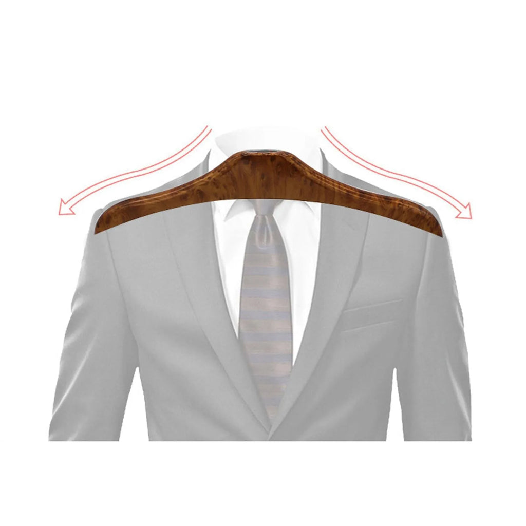 Wood yellow stainless steel and ABS car mounted clothes hanger measuring 46.5 by 23 cm