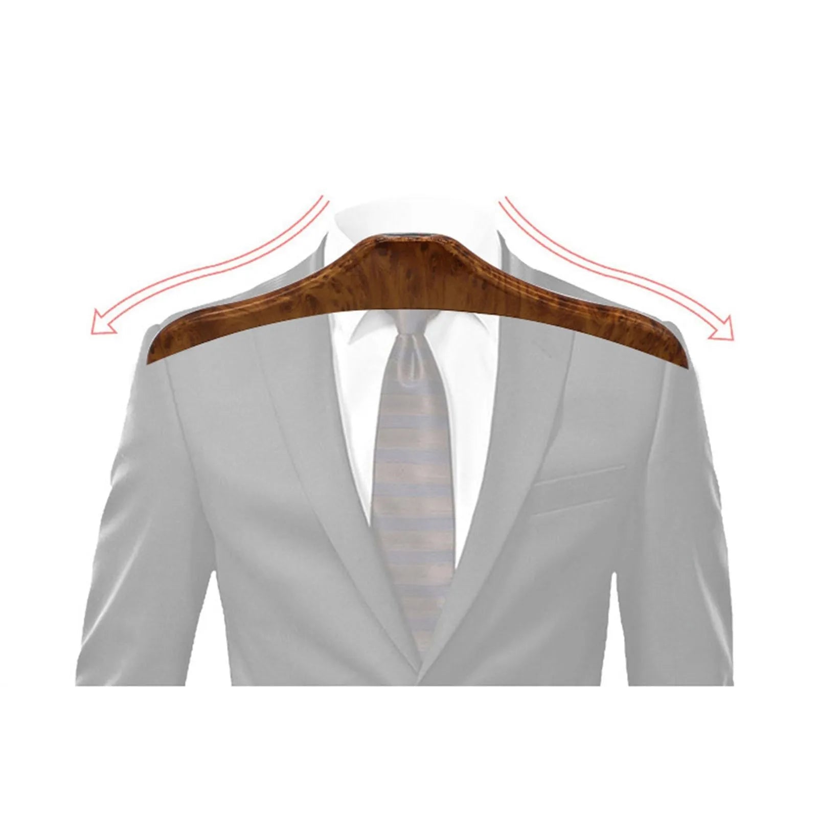 Wood yellow stainless steel and ABS car mounted clothes hanger measuring 46.5 by 23 cm