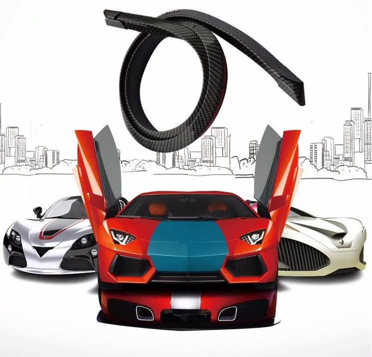 Black PU leather automobile tail decorative strip 3.2 x 150 cm for car exterior