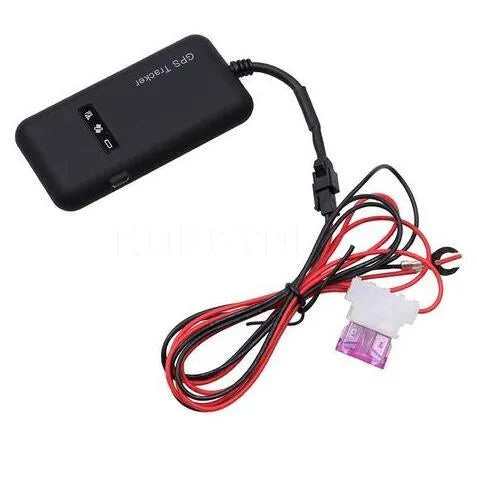 Electric car tracker GPS anti-theft device in black ABS+PC casing with compact dimensions