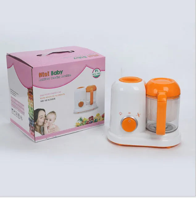 Multi-function baby food processor in light green with 190ml capacity steam and stir functions