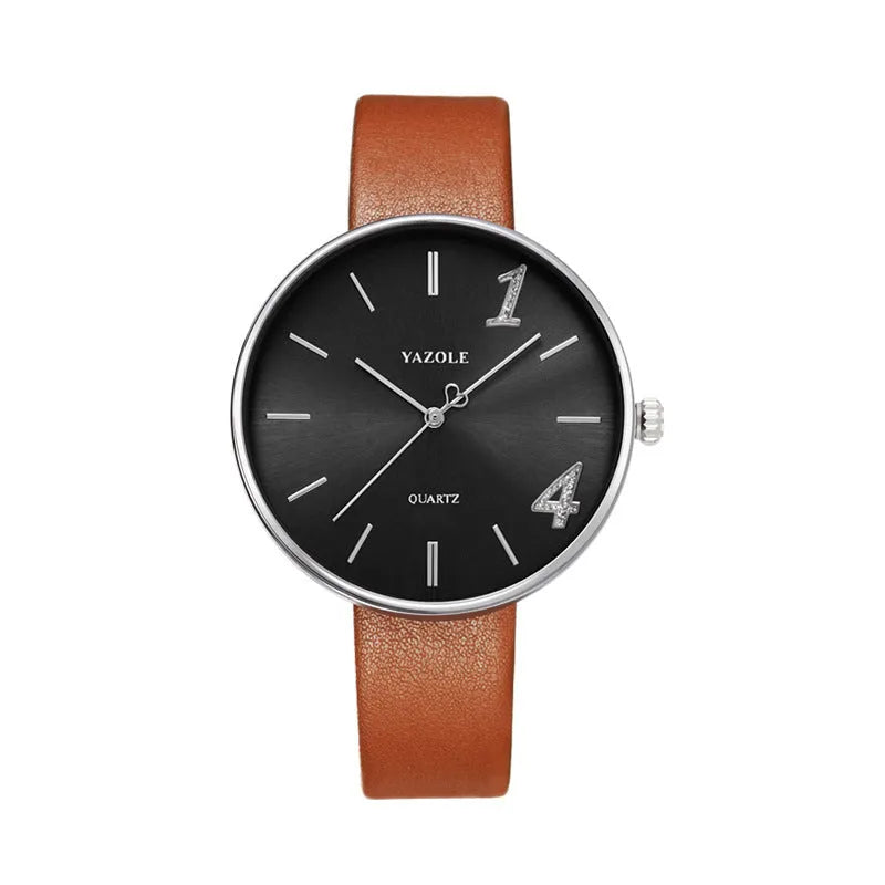 Pair of matching couple watches with quartz movement, 43mm and 36mm dials, mineral glass, and 3ATM water resistance