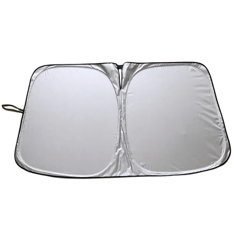 Titanium silver aluminium foil car windscreen sunshade for heat insulation