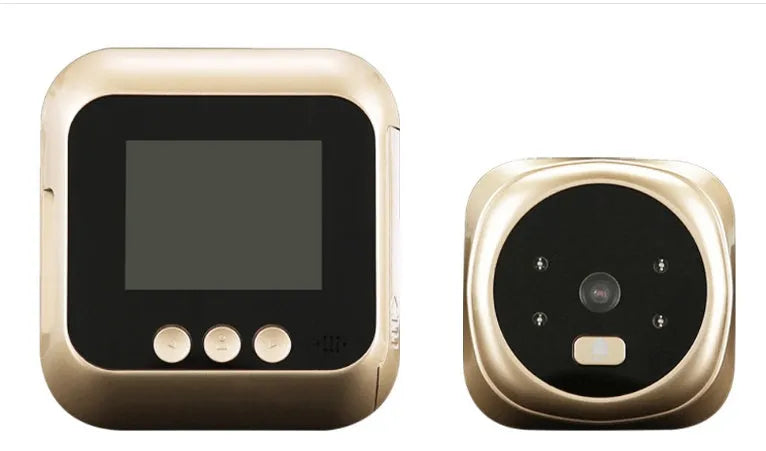 2.4 inch security smart doorbell peephole camera with wireless interface and video recording function